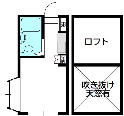 西国分寺ハイランドS 201号室 間取り