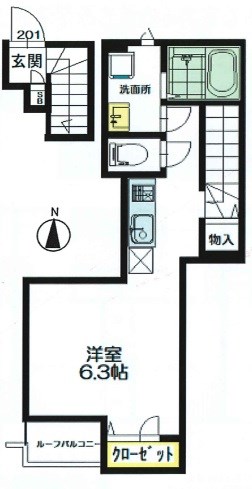 LIBERTA代田（リベルタ） 201号室 間取り