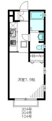 ローズハイツ 204号室 間取り