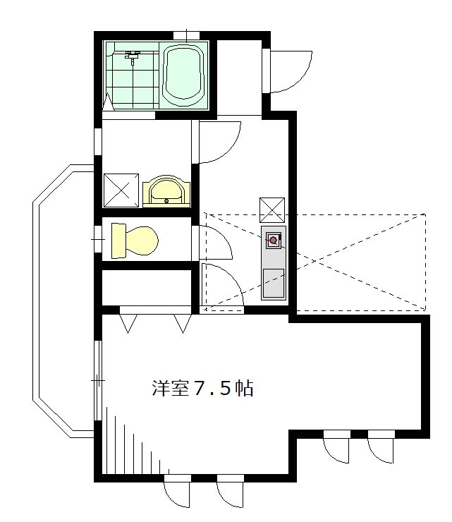 アルカディア下北沢 201号室 間取り