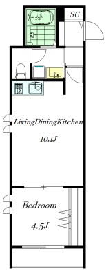 SUZUKAN RESIDENCE　下北沢（スズカンレジデンス） 201号室 間取り