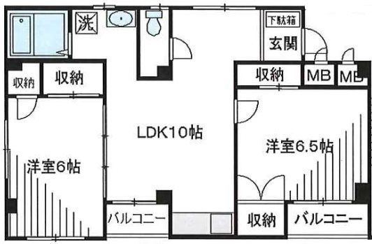 西新宿岡ビル 間取り図