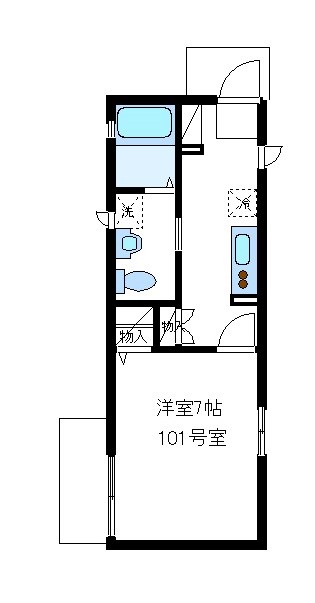 エラパルドこまばⅡ 101号室 間取り