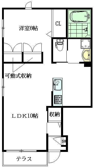 TAU CUBE 101号室 間取り