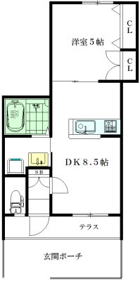 アリエス 102号室 間取り