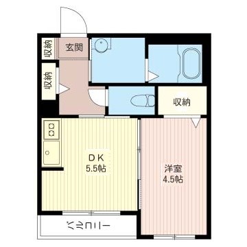 パセオ三軒茶屋 105号室 間取り
