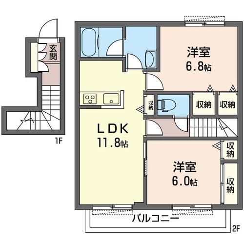 ベル　ルミエール 204号室 間取り