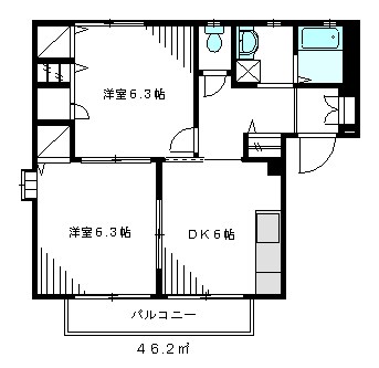 ファミーリア三鷹 201号室 間取り