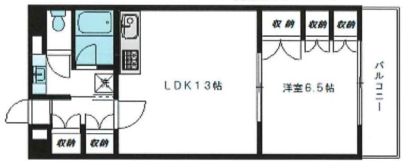 パインクレスト 202号室 間取り