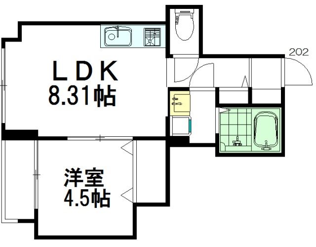 Hopea Kissa（ホペアキッサ） 203号室 間取り