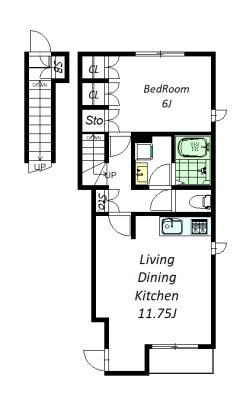 リバレイン登戸 201号室 間取り