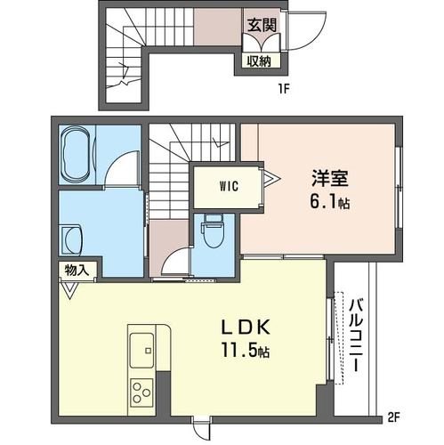 エクラシエガーデンズ 202号室 間取り