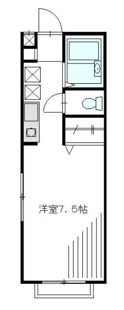 THE TOWN HOUSE (ザ　タウン　ハウス） 201号室 間取り