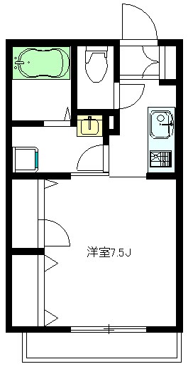 ボヌール下北沢 202号室 間取り