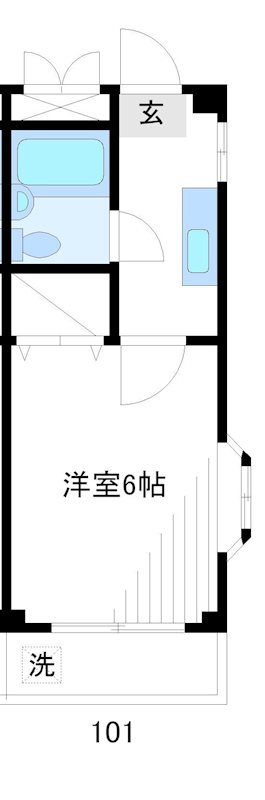 シャトレ四ノ宮 101号室 間取り
