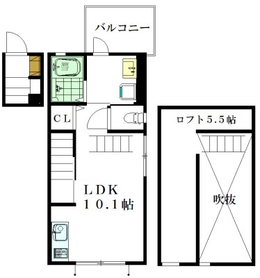 アビトア千石 203号室 間取り