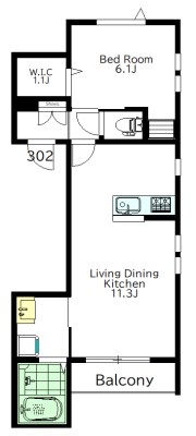 ブリランテ三宿 302号室 間取り