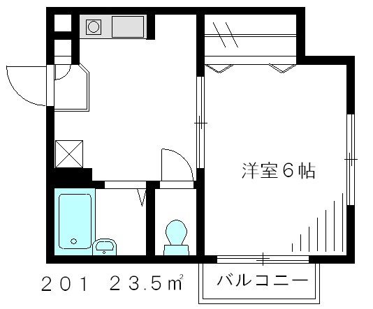 ジニアス久我山 201号室 間取り