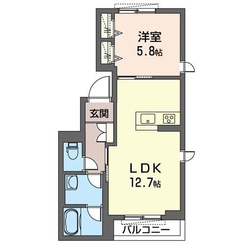 Grand Vert（グランヴェール） 201号室 間取り