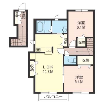 203号室 間取り