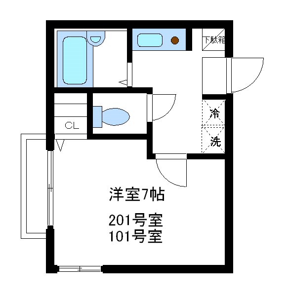 パークサイド代田 201号室 間取り