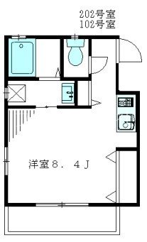 ホワイトパインⅡ 202号室 間取り