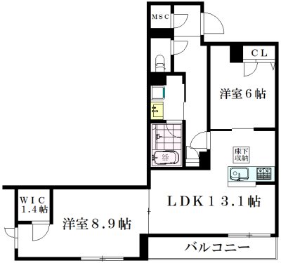 イリス吉祥寺 103号室 間取り