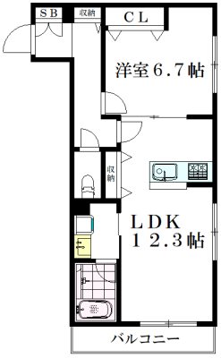 イリス吉祥寺 202号室 間取り