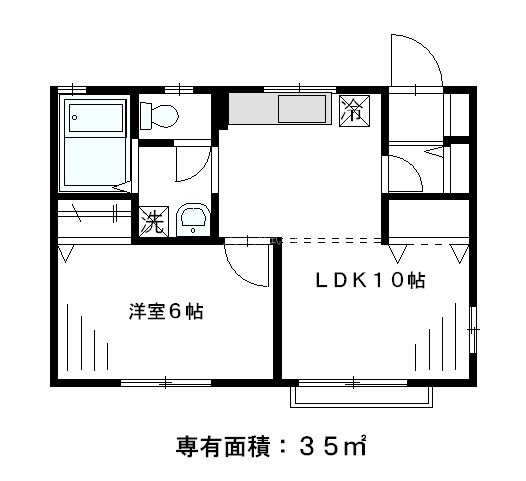 アルビレオ　Ａ 201号室 間取り