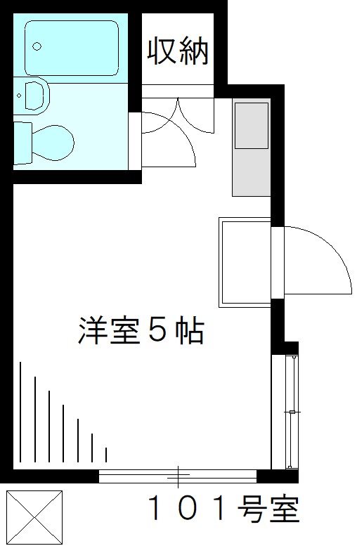 中野ハイランドⅡ 101号室 間取り