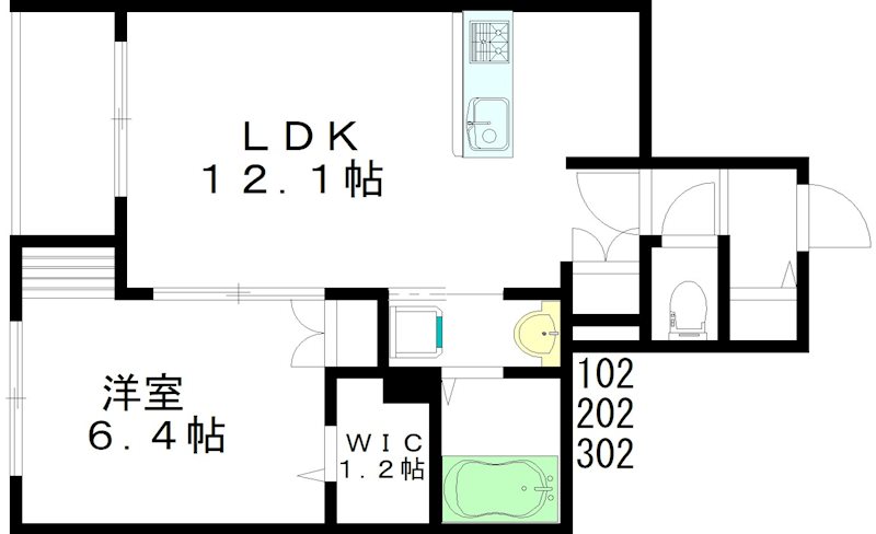 ルミナ荻窪 302号室 間取り
