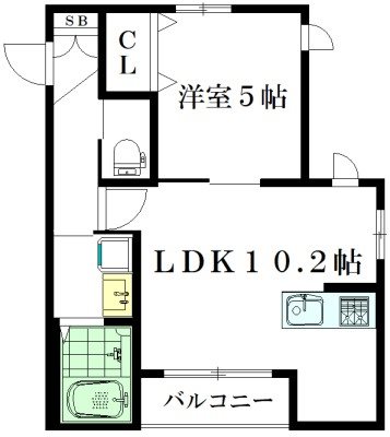 ROA nishiogi（ロアニシオギ） 102号室 間取り