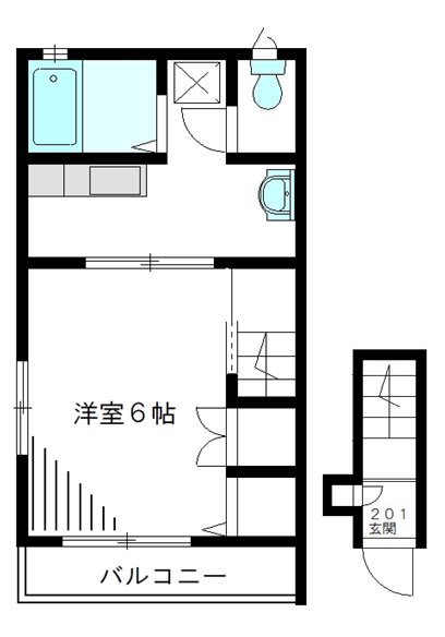 ベルエポック東高円寺Ｂ 201号室 間取り