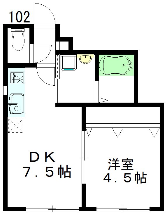コート中野 102号室 間取り