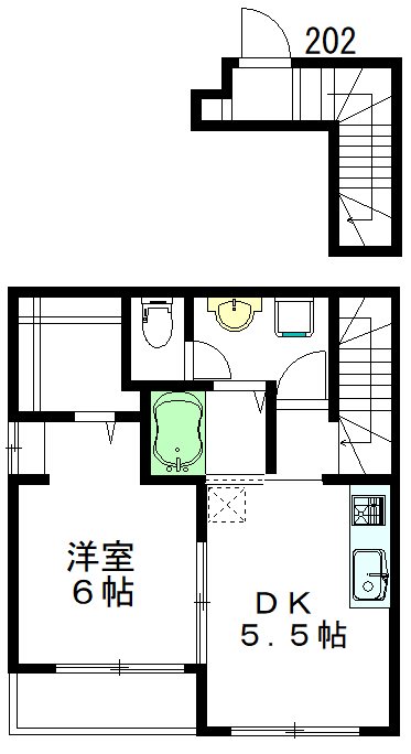 コート中野 202号室 間取り
