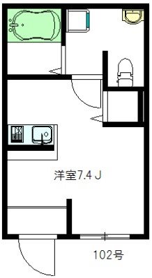BRIGHT　STAGE　北千住（ブライトステージ北千住） 102号室 間取り