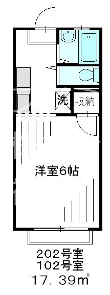 カメリア 202号室 間取り