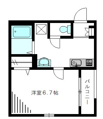 グレイス菊川 101号室 間取り