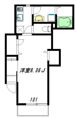 gatto nero（ガットネロ） 101号室 間取り