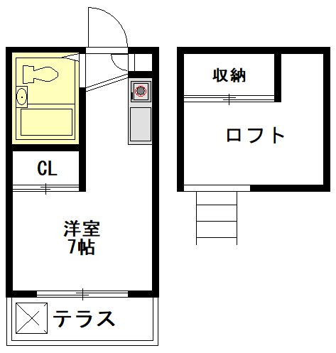 ホワイトヴィラ三鷹台 102号室 間取り