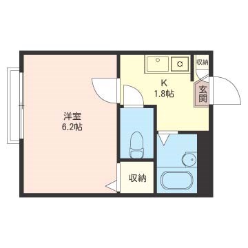 コートフジ 102号室 間取り