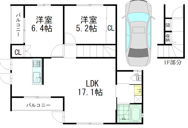 ファミールT 201号室 間取り