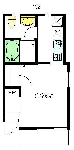 ヒロハウス 102号室 間取り