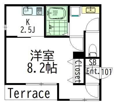 RICKY 浜田山（リッキー） 101号室 間取り