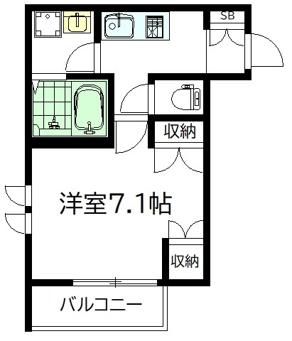 サニーアワーズ池ノ上 201号室 間取り