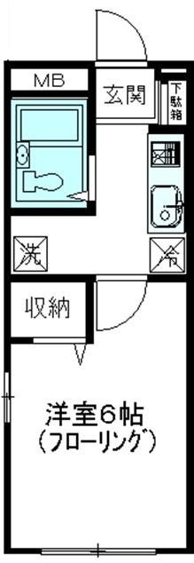 ルナパークＢ 201号室 間取り