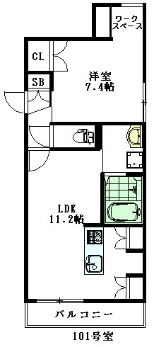 K　house吉祥寺 101号室 間取り