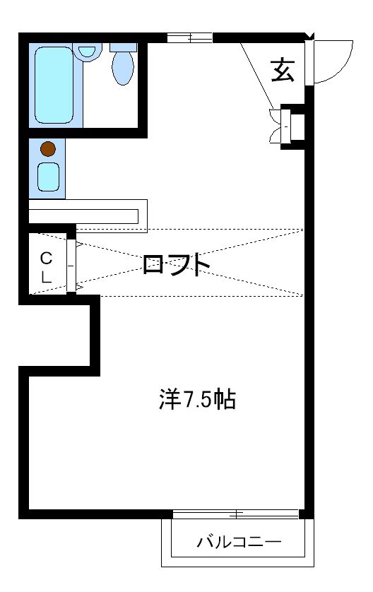 アップルハウス 101号室 間取り