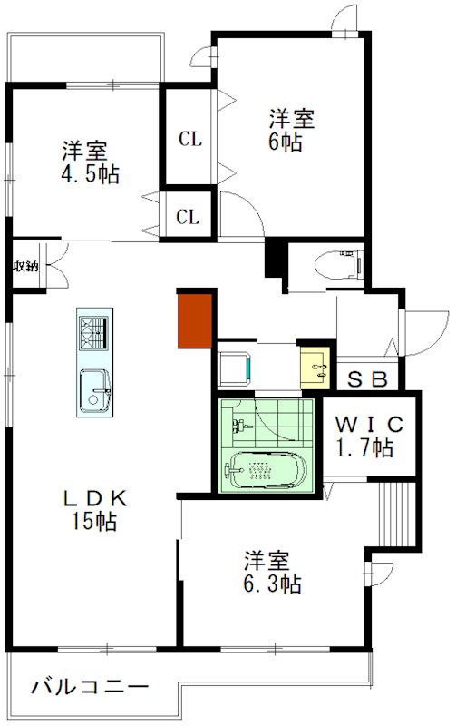 フォルス井の頭２WEST 202号室 間取り