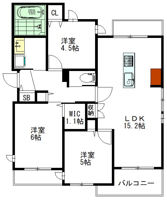 フォルス井の頭２WEST 101号室 間取り